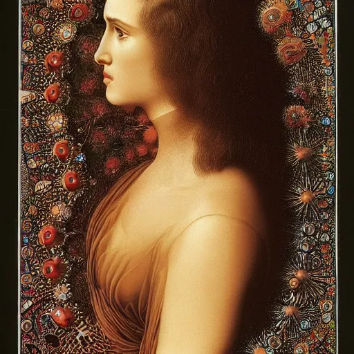 Image similar to portrait of natalie portman by ernst haeckel