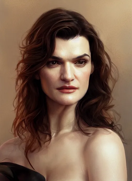 Image similar to high angle photo of rachel weisz in the style of stefan kostic, realistic, sharp focus, 8 k high definition, insanely detailed, intricate, elegant, art by stanley lau and artgerm