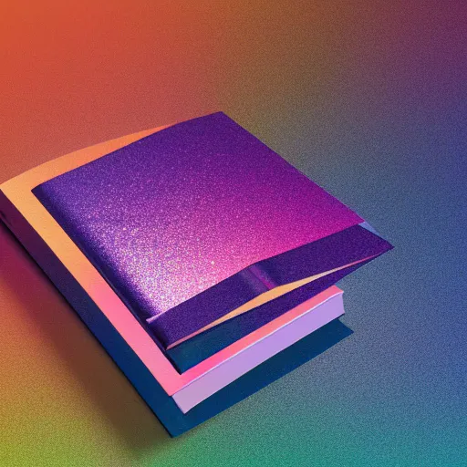 Image similar to a book cover with a euphoria - inspired aesthetic, with hazy gradient and touches of holographic foil and uv gloss on a super matte finish. colorful, next - level design, less traditional.