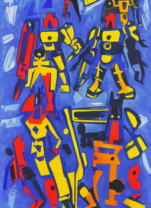 Image similar to mecha warriors by Patrick Heron