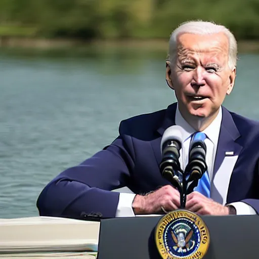 Image similar to president biden riding a fish, realistic, 8 k, ultra details, highly detailed face, sharp focus