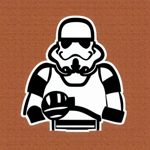 Prompt: a stormtrooper wearing a backwards baseball cap, sunglasses, chains, basketball jersey, svg sticker art,