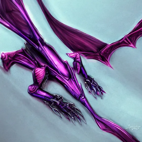 Image similar to very close up foot shot, hyperdetailed elegant beautiful stunning anthropomorphic mecha female dragon showing exquisite sharp dragon soles close to camera, laying on sand, detailed foot shot, sharp claws, sharp silver armor, fuchsia skin, dragon art, warframe destiny fanart, paw art, furry paws, furaffinity, deviantart, octane, ekasportal