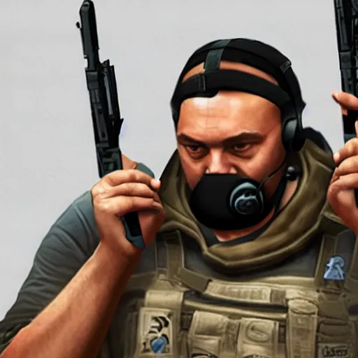 Image similar to Viktor Orban as a Counter-Terrorist in CSGO