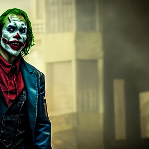 Image similar to film still of Chuck Norris as joker in the new Joker movie