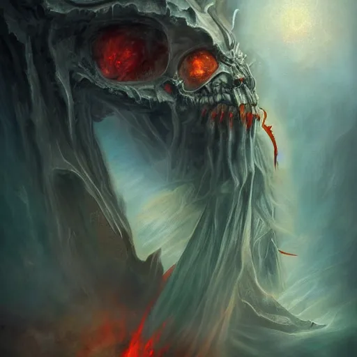 Prompt: lord of torment and destruction, artstation hall of fame gallery, editors choice, #1 digital painting of all time, most beautiful image ever created, emotionally evocative, greatest art ever made, lifetime achievement magnum opus masterpiece, the most amazing breathtaking image with the deepest message ever painted, a thing of beauty beyond imagination or words