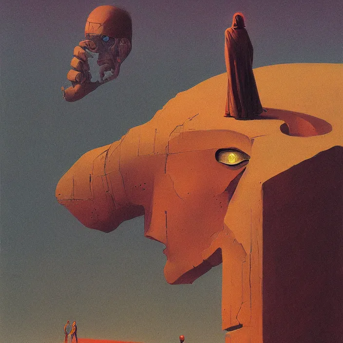 Prompt: cyclops, science fiction, Edward Hopper and James Gilleard, Zdzislaw Beksinski, highly detailed