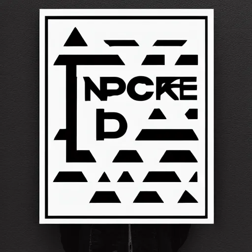 Image similar to black on white graphic poster in style of david rudnick, acid, y 2 k