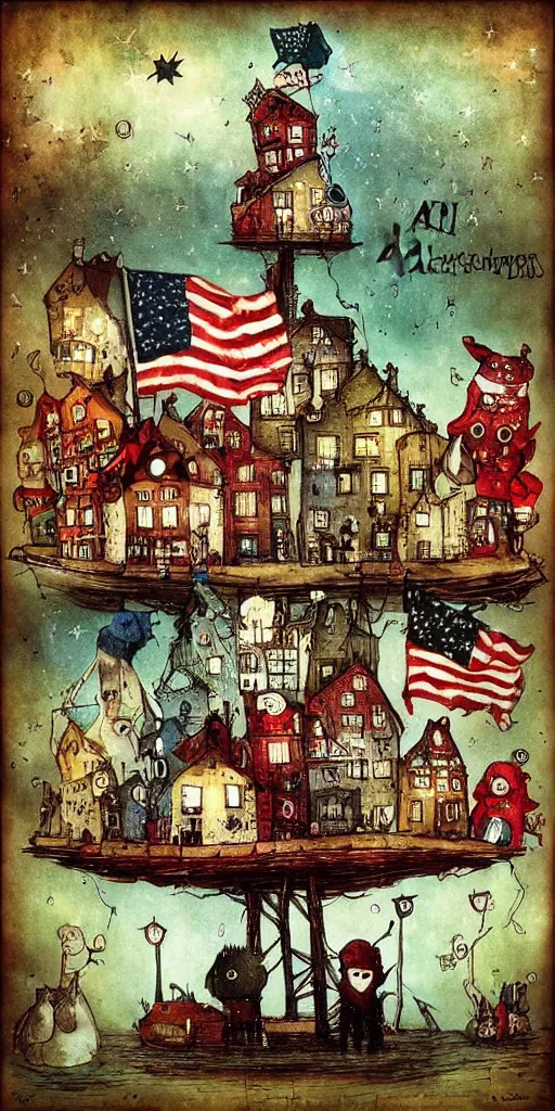 Image similar to a 4 th of july scene by alexander jansson