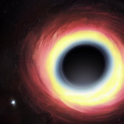 Image similar to black hole, on earth, with views of the other side