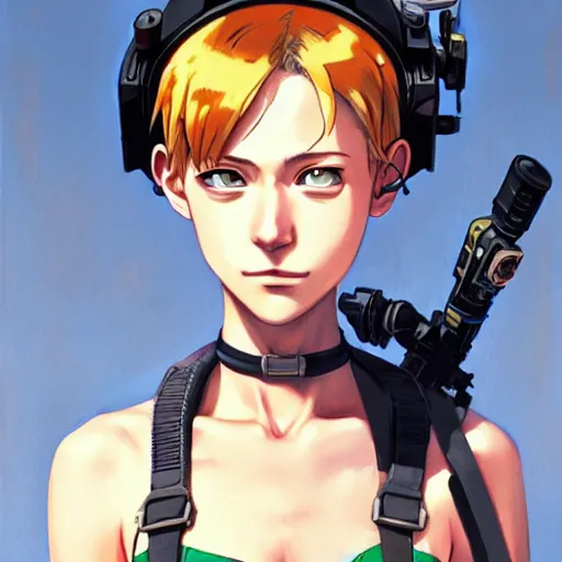 Prompt: tank girl comic art portrait, photo realistic, stylish, highly detailed, digital painting, ghibli masterpiece!, makoto shinkai!, bluth!, fujita goro!, giraud!, ghailan!, akihiko yoshida!, fadeev! 8 k