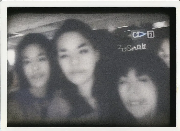 Image similar to cursed polaroid photo of toronto subway