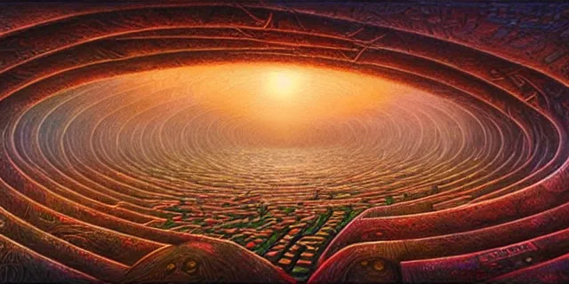 Image similar to maze labyrinth nebulapunk by dan seagrave