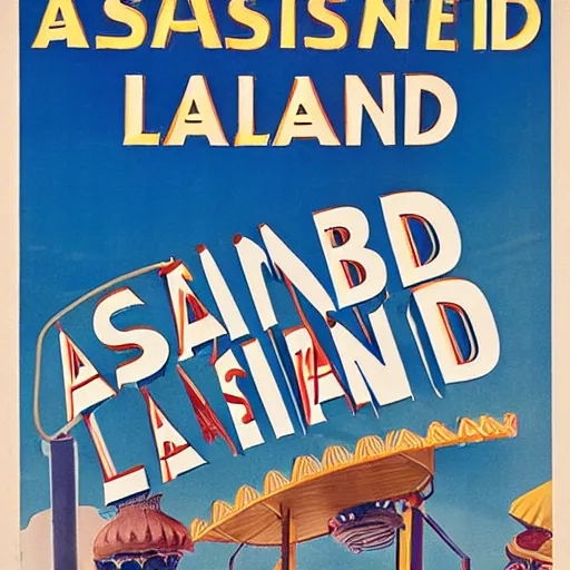 Image similar to poster of the amusement park called asbestos land
