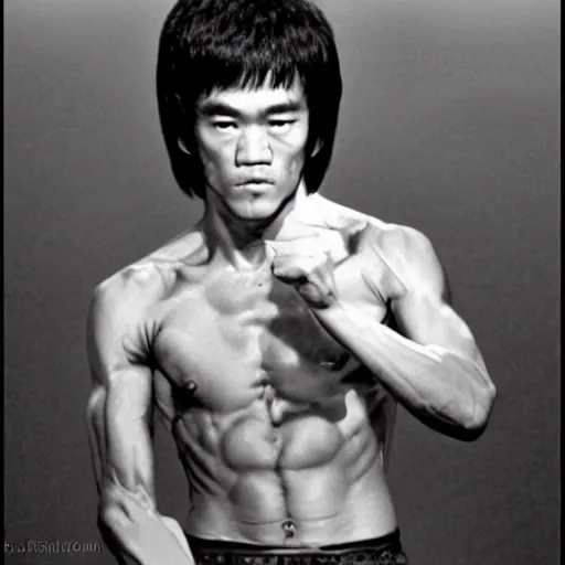 Image similar to Bruce Lee as an old man, if he was still alive today