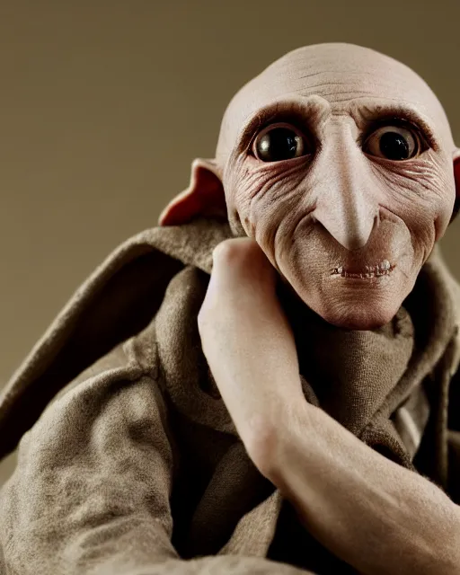 Prompt: annie leibovitz headshots of kreacher the house elf from harry potter, 5 0 mm soft focus