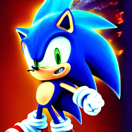 Image similar to super saiyan sonic movie poster, super saiyan, sonic the hedgehog