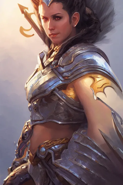 Image similar to amazon valkyrie athena, d & d, fantasy, portrait, highly detailed, headshot, digital painting, trending on artstation, concept art, sharp focus, illustration, art by artgerm and greg rutkowski and magali villeneuve