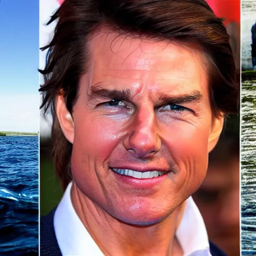 Prompt: ( ( ( ( ( ( ( ( ( ( tom cruise ) ) ) ) ) ) ) ) ) ), on a boat