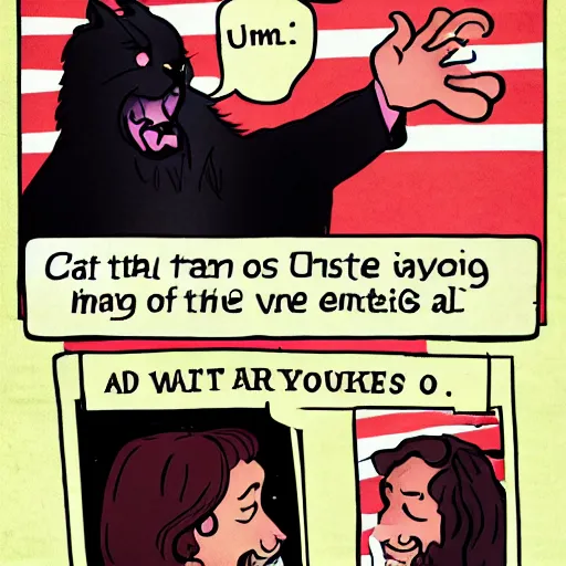 Image similar to cat boy jesus visits uncle sam