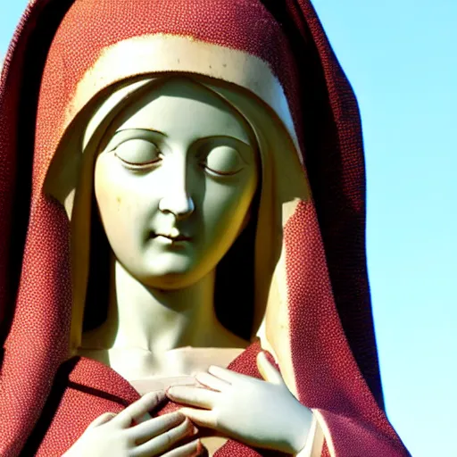 Image similar to closeup of Virgin Mary statue