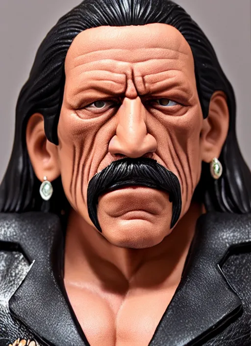 Prompt: danny trejo, an nendoroid of danny trejo figurine, realistic face, detailed product photo