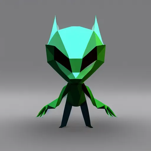 Prompt: low poly alien