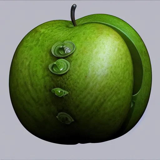 Prompt: an alien fruit, photorealistic, 8 k, trending on artstation