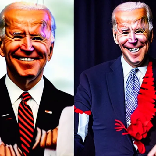 Image similar to joe biden cosplaying reimu hakurei