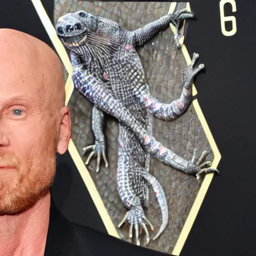 Prompt: reptilian Hollywood actor, entire body, 8k, Canon, Red carpet