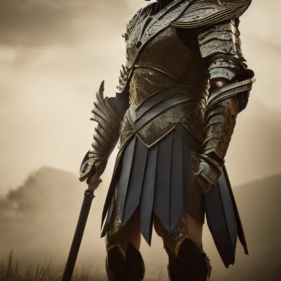 Prompt: magical roman armor, splash art, movie still, cinematic lighting, dramatic, octane render, long lens, shallow depth of field, bokeh, anamorphic lens flare, 8k, hyper detailed, 35mm film grain