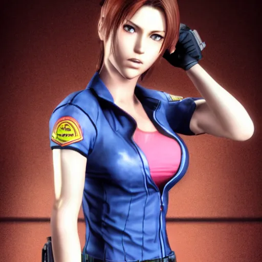 Image similar to claire redfield mixed with jill valentine