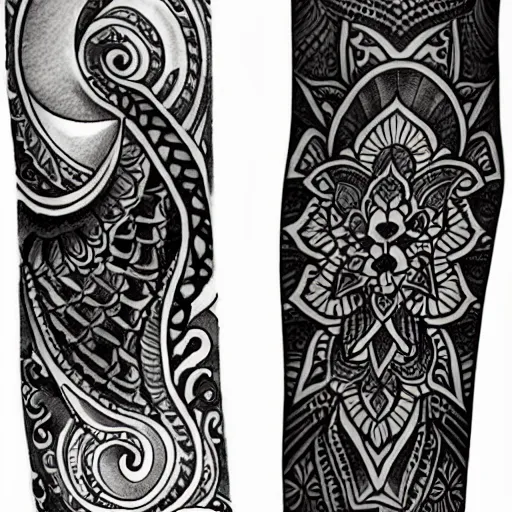 Prompt: tattoo black and white artistic henna pattern organic art nouveau highly detailed 4 k asymmetrical — ar 1 0 2 4 : 3 0