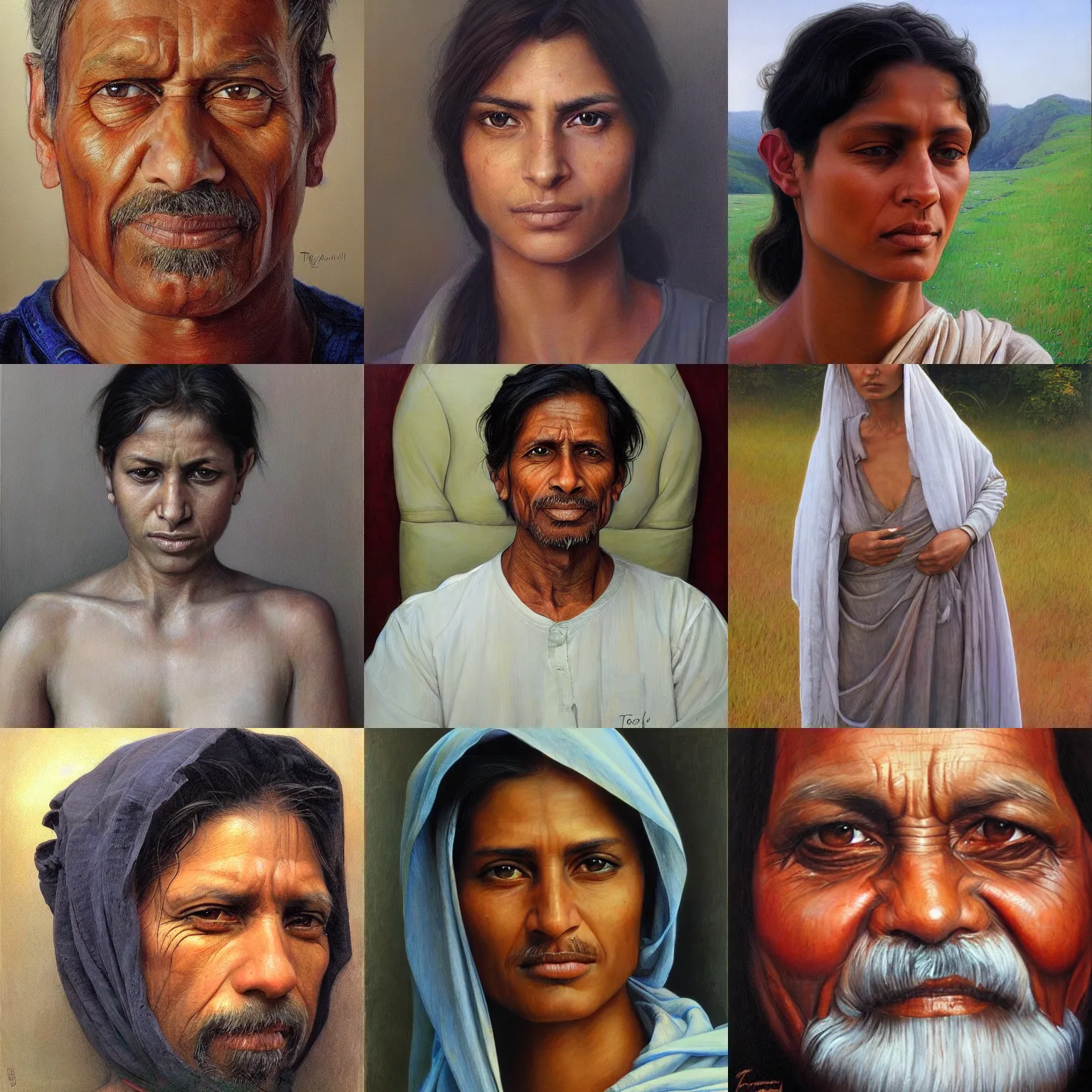 Prompt: portrait of alvi calame _ bangladesh _ hyperrealism _ by terese nielsen