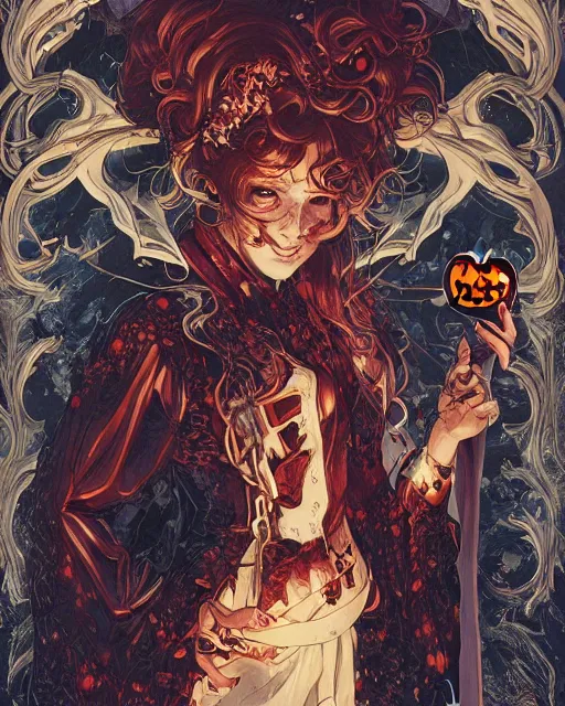 Image similar to a girl in a halloween costume, midshot single subject, ambient lighting, detailed, art poster by ayami kojima, makoto shinkai, kilian eng