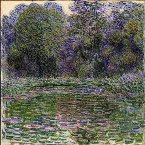 Image similar to geometric refracting pond swamp ash tree, by david hocknet and claude monet, renaissance painting, an ink drawing