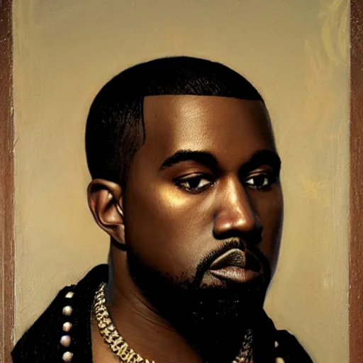 Prompt: A Venetian portrait painting of Kanye West by Titian