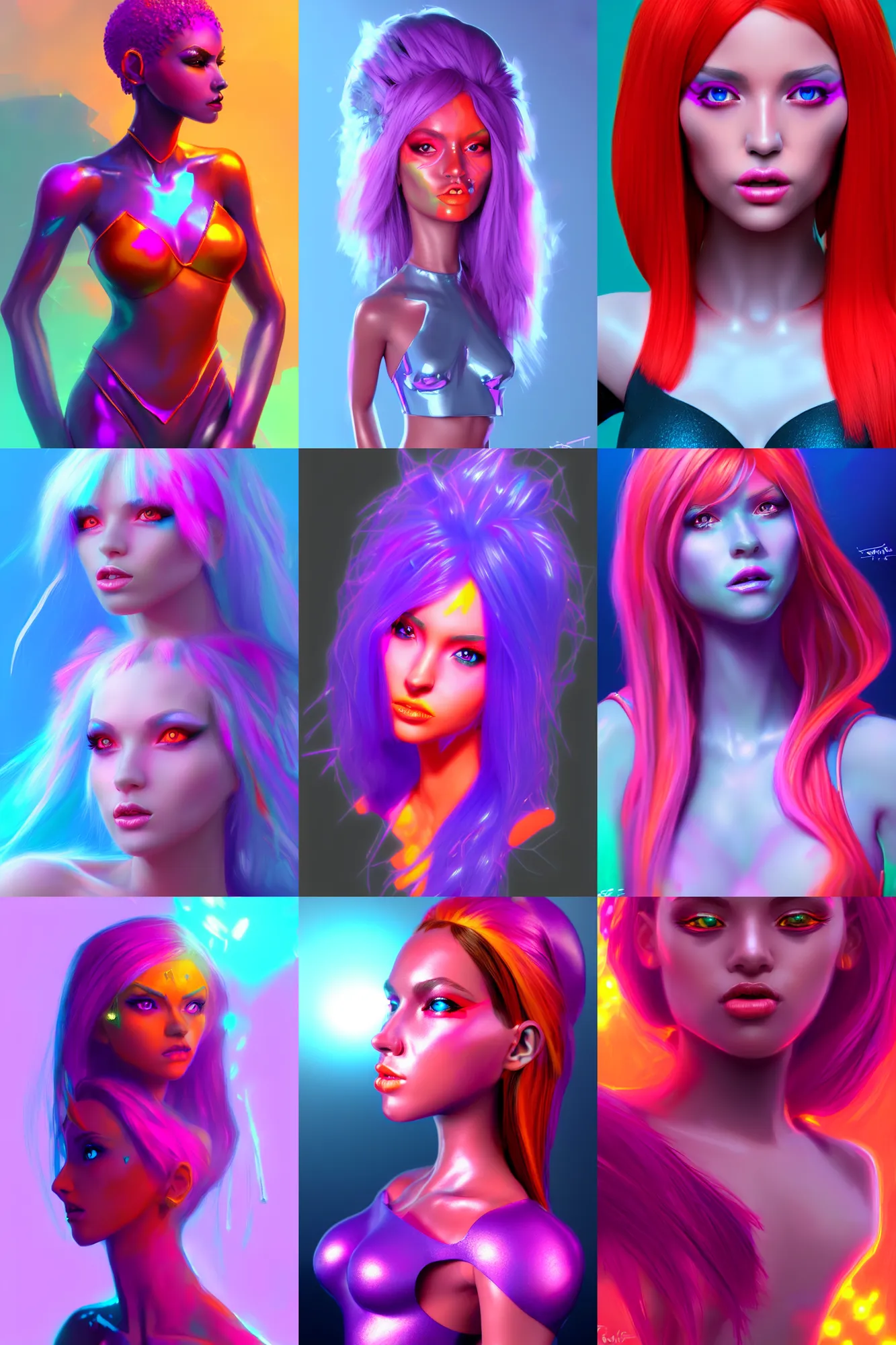 Prompt: rorange crystal girl concept art, vibrant colors, 8 k photorealistic, hd, high details, trending on artstation
