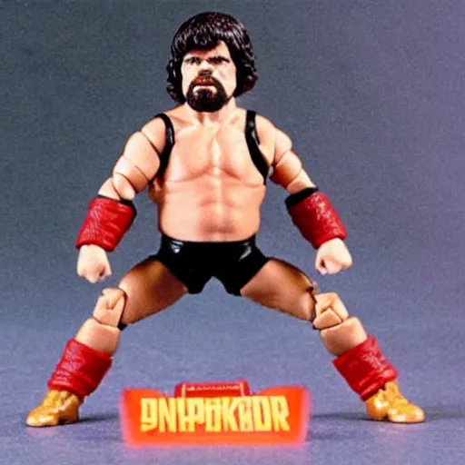 Image similar to peter dinklage 1 9 8 0 s wrestling action figure