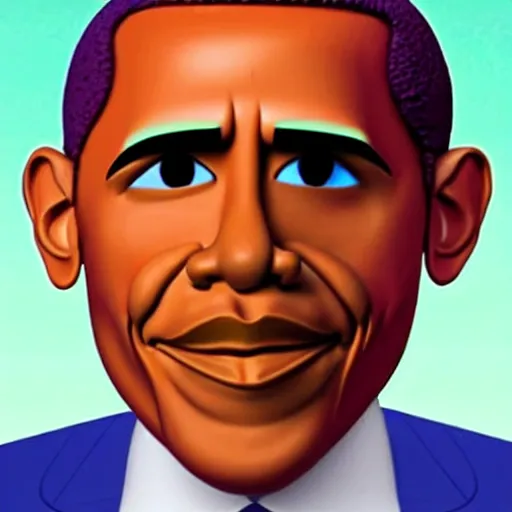 Image similar to obama, made of clay, as a claymation character