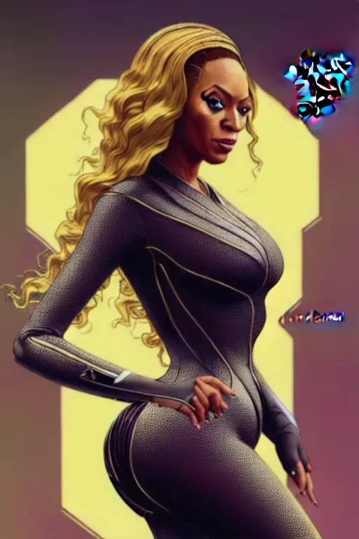 Image similar to gta 5 queen bee beyonce profile picture by greg rutkowski, cybernetic wings, dynamic pose, intricate, futuristic, fantasy, elegant, by stanley artgerm lau, greg rutkowski, thomas kindkade, alphonse mucha, loish, norman rockwell, fantasy lut, asymmetric, long hair, retro computer graphics, video game, fluid lines,