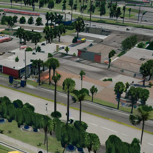 Image similar to pembroke pines florida in gta 5, 8k octane 3D render