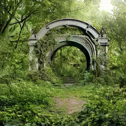 Image similar to Abandoned overgrown multiverse gateways