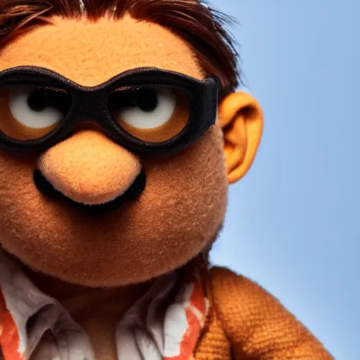 Prompt: Tom Cruise depicted as a muppet, close up shot, photography, award winning, 8k