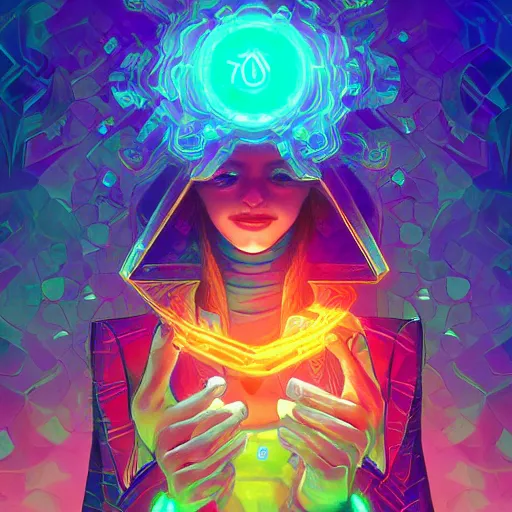 Image similar to skill magic geek inside matrix deepdream radiating a glowing aura stuff loot legends stylized digital illustration video game icon artstation lois van baarle, ilya kuvshinov, rossdraws,