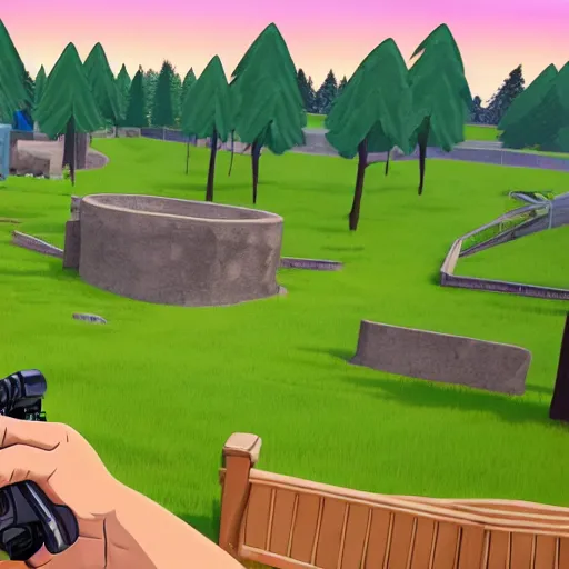 Prompt: hank hill in fortnight, 4 k, hyper realistic, dslr, high resolution, landscape, beautiful, game screenshot