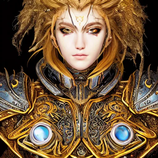 Image similar to portrait art of 8k wraith with exquisite armor, detailed intricate ornate magical armor made of energy, organic, full of colour, cinematic lighting, battered, trending on artstation, 4k, hyperrealistic, focused, extreme details, unreal engine 5, cinematic, masterpiece, art by ayami kojima