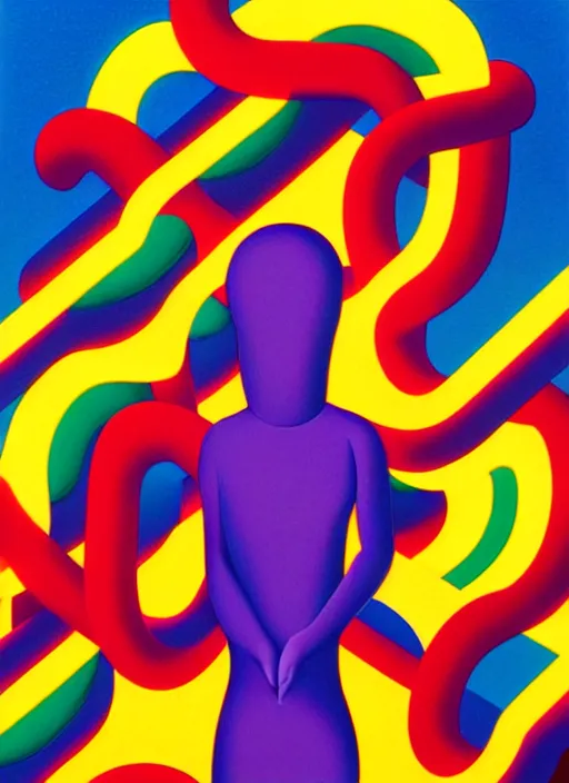 Prompt: devil in a dress by shusei nagaoka, kaws, david rudnick, airbrush on canvas, pastell colours, cell shaded, 8 k