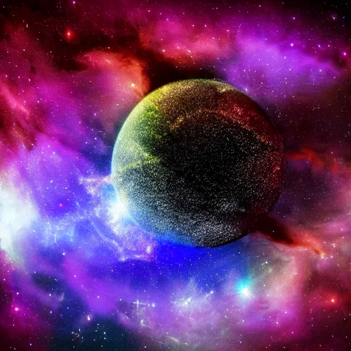 Image similar to planet in nebula