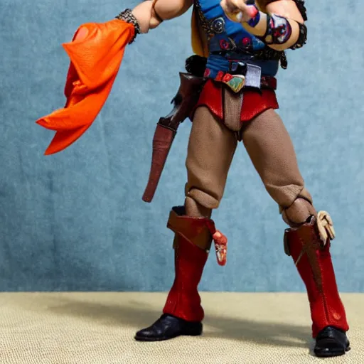 Prompt: Johnny Depp He-Man action figure